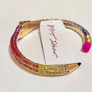 NWT!! Betsey Johnson Multicolor Crystal Bracelet